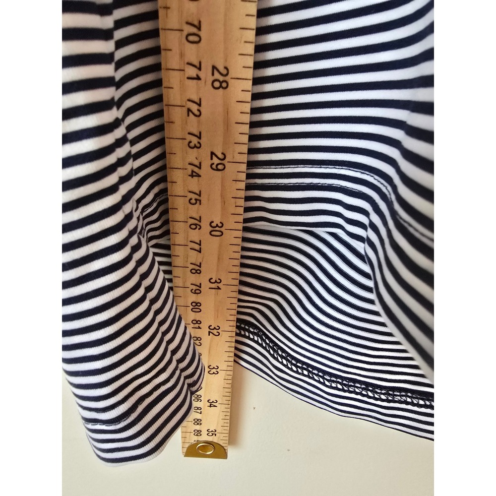 F&G Tech Golf Polo Shirt Mens L‎ Striped Blue White Short Sleeve Golf Active - Picture 7 of 7